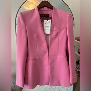 ZARA Pink Blazer XS NEW WITH TAGS